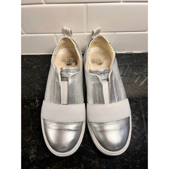 Dr. Martens Women's Silver and White Sneakers - Picture 3 of 9